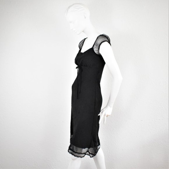 La Belle Dresses & Skirts - Sexy 90s Sheer Netted Scoop Neck Dress